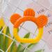 PREMYO Silicone Teething Ring for Babies - Cooling Relief BPA-Free & Soft - Reduces Teething Pain - Orange Yellow - Buy Online on GoSupps.com