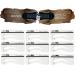 Brows by Bossy Dual-Color Eyebrow Stamp Stencil Kit with 9 Reusable Eyebrow Stencils for Professional Brow Stamping Shaping Kit and Instant Long Lasting Filling and Waterproof Tinting Definer medium brown / brown