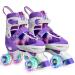 Gonex Roller Skates for Girls Kids Boys Women with Light up Wheels and Adjustable Sizes for Indoor Outdoor A-Purple L-Youth (4Y-7Y/ 9.4Inch-10.4Inch)