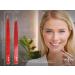 Professional Red Plucking Tweezers Set - Pointed & Straight 9.5 cm for Precision Grooming - International Shipping - Buy Online on GoSupps.com