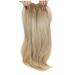 Clip in Bangs Clip in Hair Pieces 18 In Natural Ombre Brown Blonde Curved Clip Bangs Breathable Realistic Lightweight Daily Wear Fake Fringe Human Hair Toppers