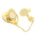 Shop Golden Baby Pacifier - 26 Letters Curved Silicone Design & Clips | Bling Pacifier for 6-18 Months | International Shipping Available - Buy Online on GoSupps.com