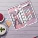 Glamne Manicure Pedicure Set Tools Professional Stainless Steel Nail Care Kits with Holographic Travel Case(Pink) - Buy Online on GoSupps.com