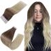 Easyouth Tape in Hair Extensions Human Hair Tape in Extensions Real Hair Brown to Blonde Balayage Hair Extensions Tape in Ombre Hair 14 Inch 40g 20Pcs 14 Inch #8/60