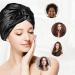 Arqumi Large Silk Hair Wrap | Double-layer Satin Bonnet for Sleeping | Adjustable Sleep Cap for Women | Black B (1PCS) - Buy Online on GoSupps.com