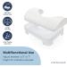 Luxe Comfort Soft Ergonomic Toilet Footstool | Adjustable 5-7 Inch Height | Removable Cushion | Waterproof PU Leather | White - Buy Online on GoSupps.com