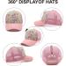 Girls Pony Hat - Distressed High Ponytail Messy Bun Baseball Cap for Kids (4-10 years) - Pink Floral Sun Protection Trucker Hat - Buy Online on GoSupps.com