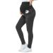 PACBREEZE Women's Maternity Jeans Over The Belly Slim Stretchy High Waist Denim Skinny Pants with Pockets 04: Wash Black L