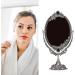 DADEA Vintage Makeup Mirror Vintage Vanity Mirror Double Sided Mirror Makeup Mirror Vintage Twosided Zinc Alloy Durable Hand Mirror for Home Bathroom Bedroom Dressing Table(Small) - Buy Online on GoSupps.com