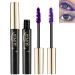 Purple Volume Liquid Mascara-2Pcs Purple Waterproof Smudge-proof Colored Mascara for Eyelashes Non-clump Hypoallergenic Fast Dry Lashes Cosplay Party Stage Use Women Girl Makeup Gift-08#+09#