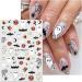 JMEOWIO 9 Sheets Halloween Nail Art Stickers Decals Self-Adhesive Cute Ghost Bat Pumpkin Nail Supplies Nail Art Design Decoration Accessories - Buy Online on GoSupps.com