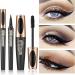 Mascara and Eyeliner Set 4D Silk Fiber Volume and Length Mascara with Eyeliner Pencil Waterproof and Smudge-proof - Buy Online on GoSupps.com