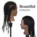 MEIBR 100% Real Hair Mannequin Head 16 inch - Styling Training Head for Hairdresser Cosmetology Practice - Free Clamp Holder - Black - Buy Online on GoSupps.com