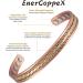 ENERCOPPEX 3500 Gauss Copper Magnet Therapy Bracelet for Arthritis Relief | 99.99% Pure Copper | Carpal Tunnel Syndrome Support (6.7 inches) - Buy Online on GoSupps.com