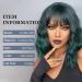 Haircube Short Bob Wig with Bangs - Dark Green Heat-Resistant Synthetic Fiber for Women | Party Cosplay & Daily Wear - Buy Online on GoSupps.com