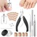 Ingrown Toenail Removal Kit: Ingrown Nails Treatment with Toenails Clippers for Seniors Thick Toe Nail Professional Pedicure Remover Tool Set with Corrector Patch and Strips Pain Relief