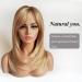 Natural Ombre Blonde Straight Wig - Long Bob Hair Wig with Side Bangs & Wig Cap for Women - 21 Inch - Buy Online on GoSupps.com