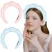 2Pcs Headband for Women  Sponge Spa Headband for Washing Face  Skincare Headbands Terry Cloth Makeup Padded Headband for Washing Face Makeup Removal Yoga Shower Skincare  Head Wraps Hair Accessory(Pink Blue)