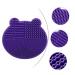 2-in-1 Silicone Makeup Brush Cleaner Pad & Storage Holder - Easy Brush Cleaning Mat (11x10cm Purple) | International Shipping Available - Buy Online on GoSupps.com