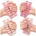 4 Sheets Gel Nail Stickers 4 Colors Simple Style Gel Nail Strips Semi Cured Gel Nail Strips UV Light Required Full Gel Nail Wraps Safe Nail Art Stickers for Home Nails DIY (No UV Light)