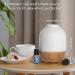 Salubrito 100ml Aroma Diffuser - Ultrasonic Essential Oil Humidifier for Home Office & Yoga - White Wood Grain Design - Buy Online on GoSupps.com