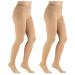 Truform 20-30 mmHg Compression Pantyhose Beige X-Tall 2 Count X-Tall (Pack of 2) Beige