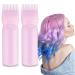 Root Comb Applicator Bottle 6 OZ Hair Oil Applicator Bottle for Hair Dye Bottle Applicator Brush with Graduated Scale Profssional Brush Applicator Comb Hairdressing Coloring Styling Tool (Pink)