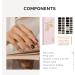 NAILOG Semi Cured Gel Nail Strips 34 pcs Salon-Quality Gel Nail Stickers Long Lasting Nail Wraps for Women with Soft Gel Finish Vintage Print & Silver Glitter (Drifted) - Buy Online on GoSupps.com