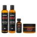 Live Bearded Complete Beard Grooming Kit Made in the USA with All-Natural Ingredients - Beard Wash Conditioner Beard Butter & Beard Oil Kit - Mens Beard Grooming Set in Scent American American - Cedar Pine Vetiver Bergamot