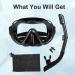 PIYAZI Adult Snorkeling Gear Set | Panoramic View Mask & Dry Top Snorkel | Anti-Fog Tempered Glass | Oceanic Snorkel Mask with Travel Bag & Ear Plug | Ideal for Snorkeling & Scuba Diving - Buy Online on GoSupps.com