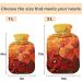 NAANLE 2L Transparent Hot Water Bottle with Lid - Oil Painting Poppy Flowers for Menstrual Cramps Pain Relief & Heat Therapy - Buy Online on GoSupps.com