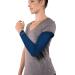 Copper Compression Arm Sleeve - Copper Infused Full Arm Brace for Forearm Bicep Triceps - Tennis Elbow Basketball Golf Arthritis Tendonitis Bursitis Post Surgery Rehab - Navy - M Navy Medium