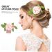 ABOOFAN Bridal Hair Accessories Flower Hair Accessories Side Combs for Women Thick Hair Flowers for Hair Flower Hair Pin Hair Comb for Women Decorate Fabric European Fashion Bridesmaid - Buy Online on GoSupps.com