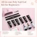 Modelones Polygel Nail Set - 6 Colors Pink & White UV Lamp Base & Top Coat - Perfect for Valentine's Day Nail Extensions - Buy Online on GoSupps.com
