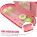 Partykindom Double-Layer Glasses & Contact Lens Case Kit - Travel Leather PU Violet Red 16.5x7x5.5cm - Buy Online on GoSupps.com