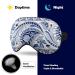 LynaRei Blue Paisley Border Pattern Sleep Mask | Adjustable Super-Smooth Soft Eye Mask for Men and Women | Perfect for Travel and Nap Style - Buy Online on GoSupps.com