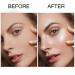 Boobeen Highlighter Powder Makeup - Shimmer Face Brightener with Sponge Head - Glitter Contour Powder for Face & Body - Natural White Highlighter - Buy Online on GoSupps.com