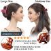 RC ROCHE ORNAMENT 6 Pcs Womens Strong Hold Claw Hair Clips - No Slip Grip, Large Size, Pack of 6 - Black, Brown, Clear - Classic Fashion Accessory for Girls and Ladies - Buy Online on GoSupps.com