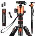 VICTIV 80" Camera Tripod, DSLR Tripod for Travel, Aluminum Heavy Duty Tripod Stand with 360 Ball Head, Camera Tripods & Monopods with Carry Bag, Professional Tripod for Canon Nikon -AT40 Orange