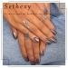 Sethexy Glitter Cat Eye False Nails 24Pcs UV Fake Nails - RosyBrown - Buy Online on GoSupps.com