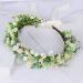 amangul Delicate Wedding Flower Decor Crowns Hair Hoops with Adjustable Ribbon for Women Wedding Party Photoshoot(Pink) - Buy Online on GoSupps.com