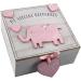 Oaktree Gifts Baby Girl Wooden Memories Keepsake Box Vintage Style