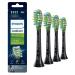 Philips Sonicare Genuine W3 Premium White Replacement Toothbrush Heads, 4 Brush Heads, Black, HX9064/95 4 Black