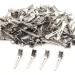 100pcs 4.5cm Single Prong Curl Clips Silver Section Clips Metal Alligator Hair Pins Clips for Hair Extension 100 Count (Pack of 1)