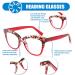 FEISEDY Retro Square Reading Glasses for Women - Anti-Glare Blue Light Blocking Eyestrain Relief Red Leopard 3.0x Magnification - Buy Online on GoSupps.com