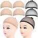 6PCS Wig Caps, FANDAMEI 4PCS Nude Nylon Wig Caps with 2PCS Black Mesh Wig Caps Net. Wig Caps for Women, Closed End Hair Mesh Net Wig Caps. Nylon Wig Cap for Halloween, Cosplay.