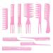 10 Pcs Hair Stylists Professional Styling Comb Set, Combs for Hair Stylist, Coarse Fine Toothed Pick Combs - Hair Styles for Women