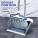 Brooms and Dustpan Set with Long Handle- Windproof Stand Up Dustpan with Brooms Combo for Home Kitchen Room Office Lobby Floor Use - Buy Online on GoSupps.com