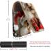 Leather Lipstick Case & Organizer with Mirror | Mini Portable Lip Gloss Holder | Christmas Shihtzu Dog Design - Buy Online on GoSupps.com