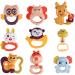Pisamhid Sensory Bite Rattles | Affenrassel Biting Toys for Babies | Music Toys for Early Development | Perfect Newborn Birthday Gift for 0-3 Year Olds | 9-Part Young Monkeys Storage Box Set - Buy Online on GoSupps.com
